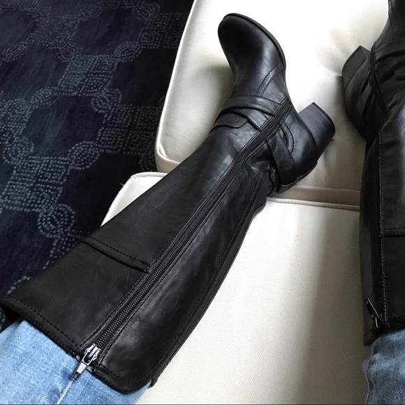 Indigo Shoes - ▪️BLACK TALL FAUX LEATHER BOOTS!